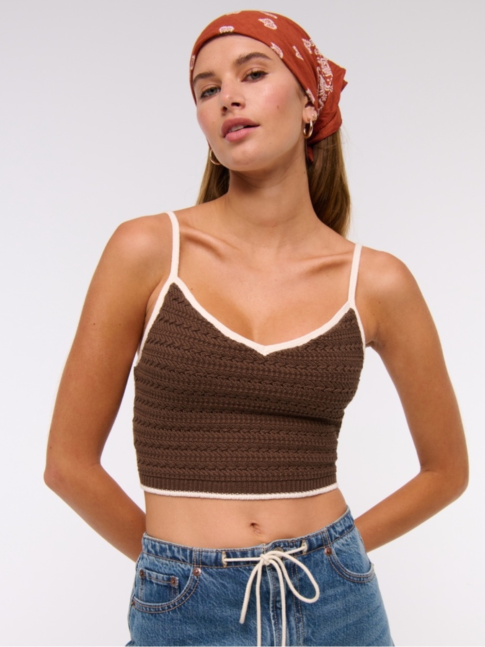 NWT Abercrombie & Fitch Crochet Crop Top | Small